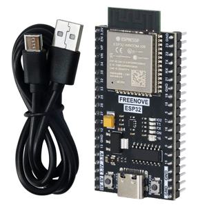 Freenove ESP32 개발 보드 키트, 온보드 WiFi+BT, 240 MHz 32비트 듀얼 코어, Python C 코드, 예제 프로젝트 튜토리얼