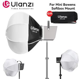Ulanzi AS-L30 30cm 휴대용 글로브 랜턴 소프트박스 미니 Bowens 마운트 볼 디퓨저 Ulanzi LT028 40W COB LED 용 빠른 설치