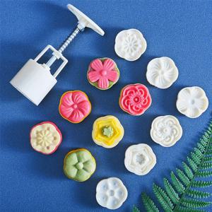 Mooncake Mold Set 패턴 인감, 중추절 케이크, Diy 쿠키, 꽃 디저트 만들기 도구 베이킹 도구 홈에 적합,