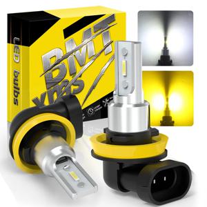 BMTxms 2X 6000Lm CANBUS 9006 HB4 9005 H8 H11 9145 H10 LED 안개등 노란색 흰색 자동차 DRL 램프 기아 스포티지 스즈키 SX4 스위프트용