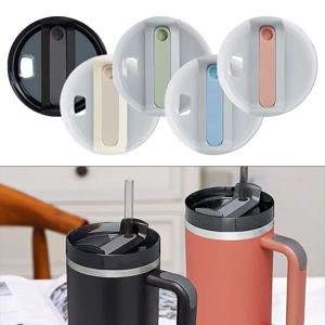 Stanley Quencher H2.0 용 일반 플라스틱 교체 뚜껑, 씰링 병 커버, 스플래시 유출 방지, 40oz 텀버 컵, 1 개, 40oz