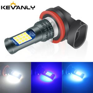 2 PC Daul 색상 H7 H11 Led 안개등 9005 HB4 3030 LED 24Smd 9006 HB4 안개 램프 H4 자동차 헤드 라이트 전구 12V 흰색 노란색