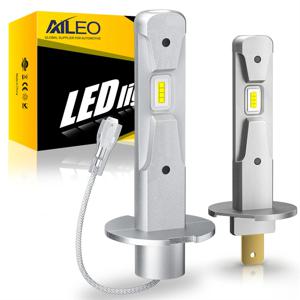 AILEO 차량용 무선 LED 헤드 라이트, CSP 7035 칩, 화이트 플러그 앤 플레이, H3 조명, 200W, 10000LM, 6000K, H1, 6000K 전구 디자인, 2 개