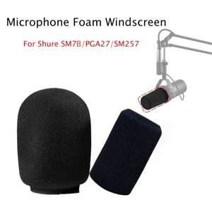 슈어 SM7B 용 윈드 스크린, 마이크 팝 필터 커버, 마이크 폼 커버 교체, 소음 감소, SM7B PGA27 SM257 마이크용, 2 개