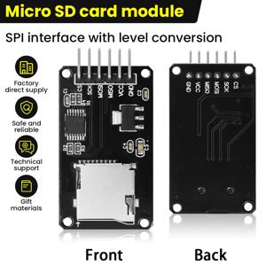 SPI 인터페이스가 있는 마이크로 SD 카드 모듈 SD 카드 홀더가 있는 Arduino IDE 프로그래밍을 위한 읽기 및 쓰기 모듈 레벨 변환