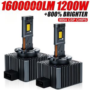 D3S D1S LED 헤드라이트 캔버스 1:1 HID D2S D4S D8S D1R D2R D3R D4R 자동차 램프 1600000LM 1200W 플러그 앤 플레이 터보 LED 전구 (자동차용 12V)