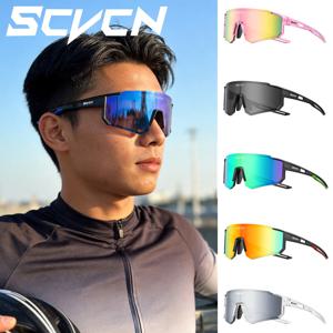 여성용 SCVCN 선글라스 사이클링 안경 자전거 UV400 안경 스포츠 MTB 야외 고글 남성용 자전거 선글라스 멀티 컬러 라이딩
