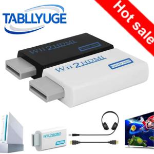 TABLLYUGE HD 1080P Wii-HDMI 호환 변환기(3.5mm 오디오 포함) WII-HD 어댑터 변환기(PC HDTV 모니터 디스플레이용)