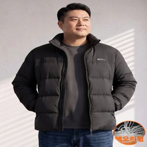남성용 스탠드 칼라 다운 재킷 두꺼운 따뜻한 오리털 코트 큰 사이즈 겨울 아우터 방한 팻다운 코트