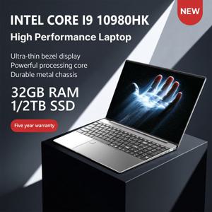 2026년형 인텔 코어 i9-10980HK 노트북, 윈도우 11 프로, 16GB/32GB RAM, 512GB/2TB SSD, 휴대용 게이밍 노트북, 15.6인치 노트북 PC