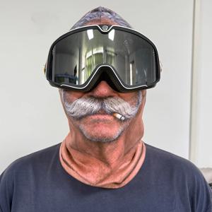 재미있는 디자인의 노인 크리스마스 스키 마스크, 사실적인 얼굴 표현, 3D 프린팅으로 제작된 풀페이스 발라클라바, 겨울용 보온 야외 스키 마스크