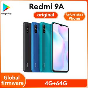 샤오미 Redmi 9A 스마트폰, 4GB RAM + 64GB 저장 공간, 글로벌 ROM, 5000mAh 배터리, 6.53인치 디스플레이, MTK Helio G25 옥타 코어 프로세서, 13MP 카메라, 중고폰