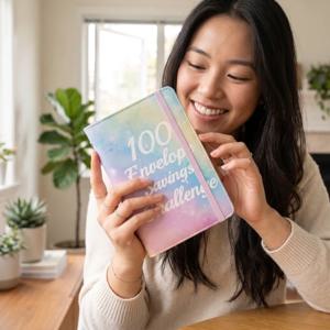 PU 가죽 소재의 절약 지출 노트, 컴팩트한 크기, 방수 페이지, A6 사이즈, 다채로운 색상의 내구성 있는 표지, 현금 정리용 지갑