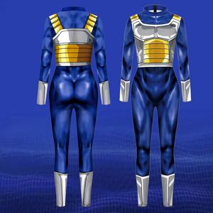 Zawaland Anime Printing 멋진 복장 긴 소매 코스프레 성인 의상 Catsuits Muscle Mens Bodysuit Tight Zentai Jumpsuit