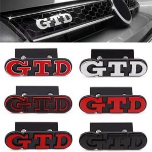 3D 금속 자동차 전면 그릴 GTD 로고 후면 트렁크 스티커 엠블럼 배지, 골프 4 5 6 7 MK4 MK5 MK6 MK7 MK8