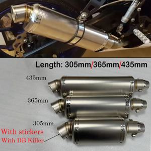 범용 51mm 배기 파이프, 야마하 PCX125, FZ1N, Z900, CBR500R, R6, R25, R3 모델용 DB 킬러가 장착된 오토바이 배기 머플러.