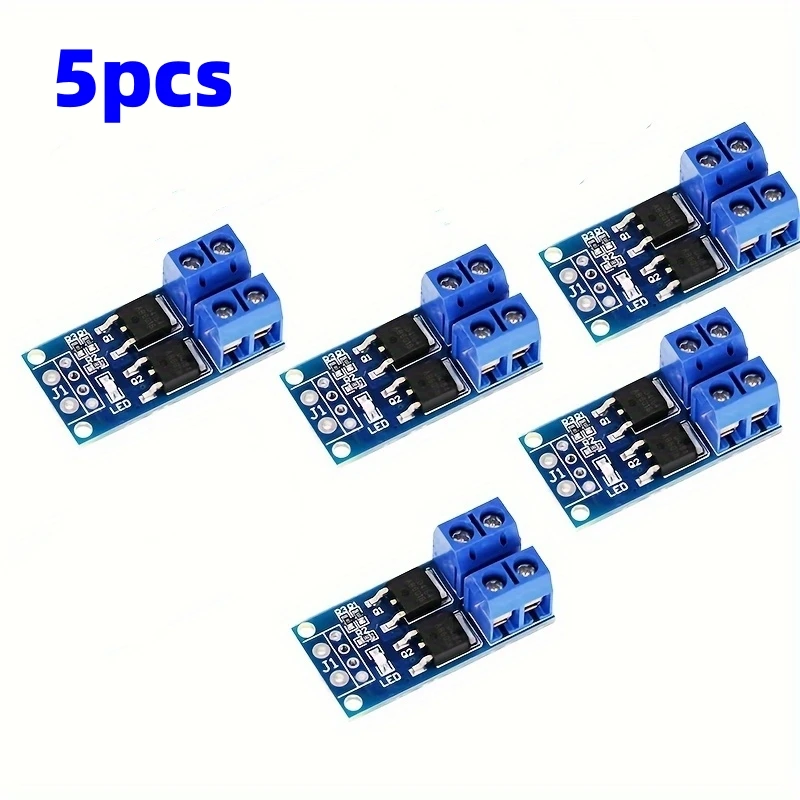 5PCS 듀얼 MOSFET 고전력 모터 컨트롤러 DC 5V-36V 15A(최대 30A) 400W 듀얼 고전력 MOSFET 트리거 스위치 드라이브 모듈