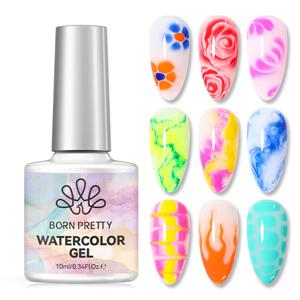 본 프리티 10ml 투명 블로싱 젤 네일 폴리쉬 워터컬러 스프레딩 이펙트 마블 UV LED 쏙 오프 네일 아트 DIY 하이브리드 바니쉬