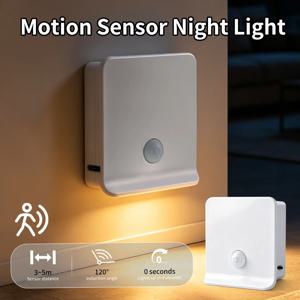 충전식 LED 야간 조명 모션 센서 침실 램프 야간 조명 복도 계단 복도 차고 지하실 옷장 주방 조명