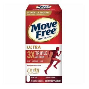 Move Free 무브프리 콜라겐 조인트 연골 보호대 울트라 9국 특허 콜라겐+붕소 미국산 75정 3개