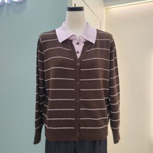 수스 카라이중단가라 니트 S263BSW954/브라운_YS
