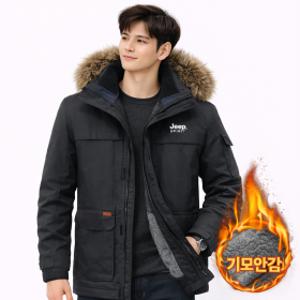 지프 스피릿 남성 겨울 야상 자켓 기모 안감 퍼 후드 캐주얼 8119B