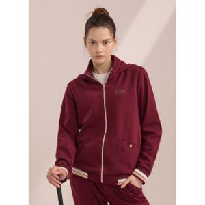 DKNY 여성 저지 셋업 자켓 (버건디)