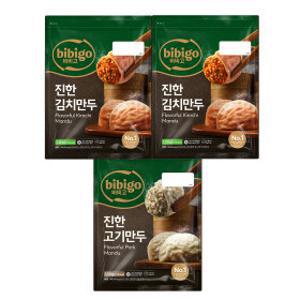 CJ 비비고 얇은피 진한김치만두 1.12KG 2개 + 얇은피 수제진한고기만두1.12KG 1개