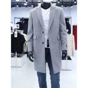 HJ STCO FW 겨울 그레이 등판 덕다운 울 캐시미어 체스터 코트 SCTVD03