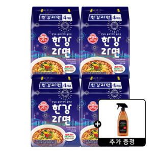 오뚜기 한강라면 멀티팩(4개입) X 4팩 (총16개입) +(사은품)불스원 딥클린 다용도크리너 600ml