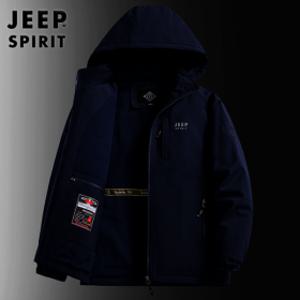 JEEP SPIRIT 남자 기모 패딩 점퍼 경량 후드 자켓 보온 스탠드카라 빅사이즈 가을 겨울 캐주얼 아우터
