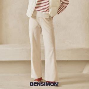 BENSIMON 벤시몽 여성 니팅 코듀로이 스트레치 밴딩 팬츠