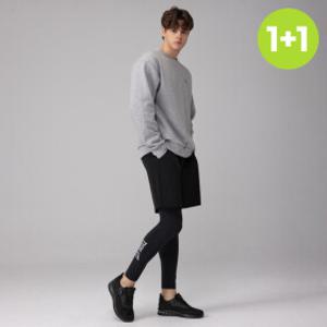 에버라스트 1+1 남자 기모 반바지 레깅스 일체형 빅로고