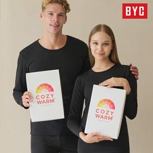 BYC 코지웜 외 남성 여성 내복 상하 세트 겨울 내의 기모 발열 융 양모 성인 남자 여자 보온