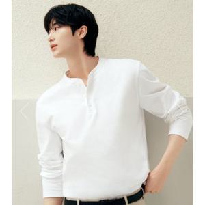 [백화점][지오다노]남성 헤비웨이트 헨리넥 긴팔티 026956/01026956
