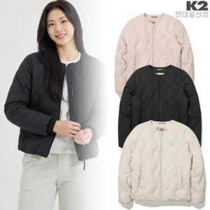 [백화점][케이투] KWU24544 K2[택가279.000] 여성 수지 실크스타 라운드 경량  구스 다운 OM