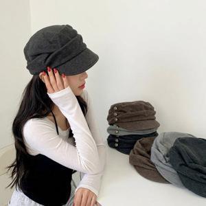 [10/6하루 9,900원][멋내기템] 셔링 마도로스 울 헌팅캡 카페모자 남자 여자 베레모 바리스타 팔각모자