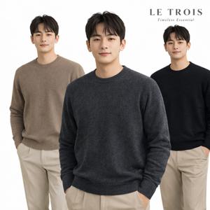 [르투아]25FW 남성 캐시미어100 라운드 니트
