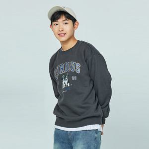 [소이] 남자 겨울이월 강아지전사기모맨투맨티(24W1409)
