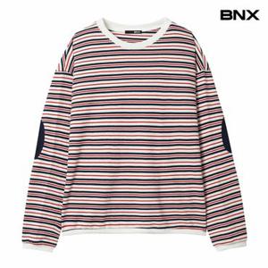 [BNX]스트라이프 패치 티셔츠 (BX3TS001L0)