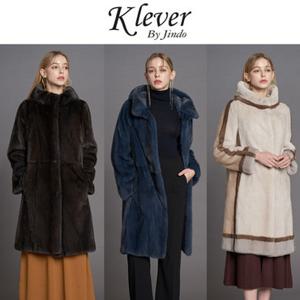 [백화점][진도 Klever]반후드 유색 밍크 코트(K3W3EC06_)