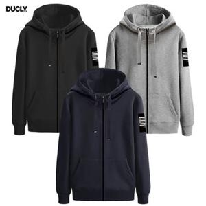 [듀클라이] 스탠다드 기모 하이넥 후드집업 DU-903
