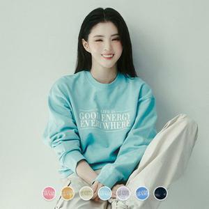 [백화점][지오다노] 여성 가을 라운드넥 그래픽 프린트 크롭 맨투맨 티셔츠 325511