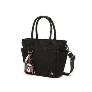 헤지스 골프 여성 26FW ONLINE EXCLUSIVE 블랙 여성 퍼피 로고 스테디 나일론 토트백 HWBA6F961BK