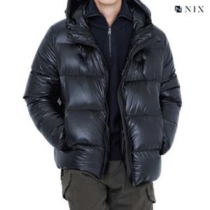 [NIX] 남) 나일론 덕다운80/20 - 지퍼포인트 후드 샤이니 숏점퍼 (FNRWCUH104P)