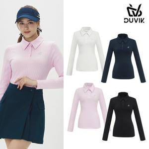 (가격인하)[GS] 듀빅 여성 와이드카라 골조직 긴팔티셔츠 DE3WTS162