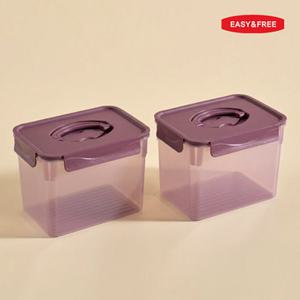이지앤프리 에어클립 핸디핏 밀폐용기 3100ml 2P 퍼플