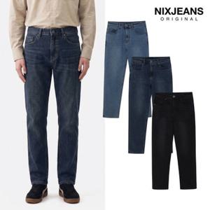 [NIX JEANS] 남) 이중직 기모 BK톤/DM톤/ML톤 워싱 테이퍼드 데님팬츠 (FNAWCQT130P)