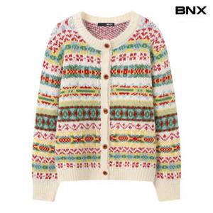 택가 109,000원 [BNX] 빈티지 멀티 패턴 루즈핏 니트 가디건 (BY4CD001L0)