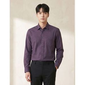 [BY파크랜드]퍼플 올오버 프린트 기모셔츠-A3CL2211706A